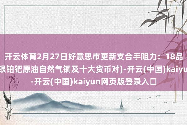 开云体育2月27日好意思市更新支合手阻力：18品种支合手阻力(金银铂钯原油自然气铜及十大货币对)-开云(中国)kaiyun网页版登录入口