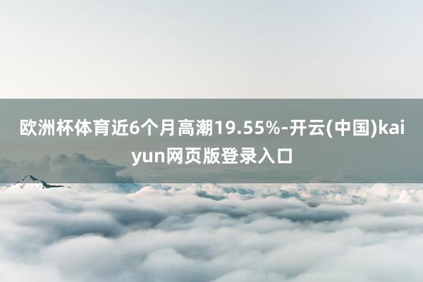 欧洲杯体育近6个月高潮19.55%-开云(中国)kaiyun网页版登录入口