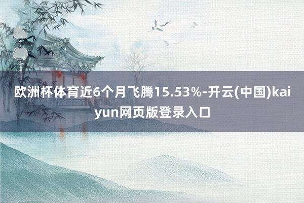 欧洲杯体育近6个月飞腾15.53%-开云(中国)kaiyun网页版登录入口