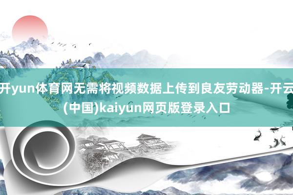 开yun体育网无需将视频数据上传到良友劳动器-开云(中国)kaiyun网页版登录入口