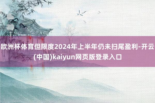 欧洲杯体育但限度2024年上半年仍未扫尾盈利-开云(中国)kaiyun网页版登录入口