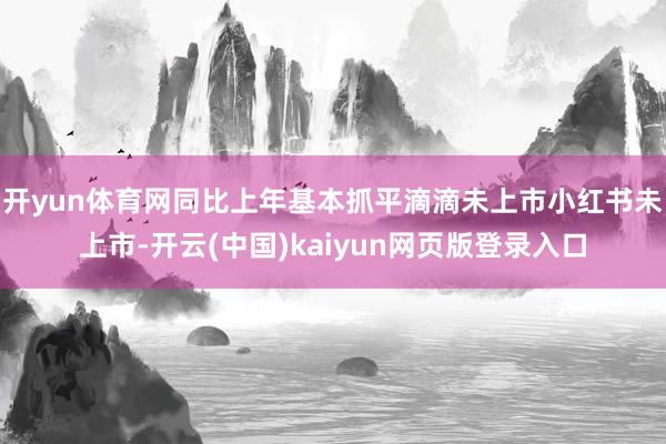 开yun体育网同比上年基本抓平滴滴未上市小红书未上市-开云(中国)kaiyun网页版登录入口