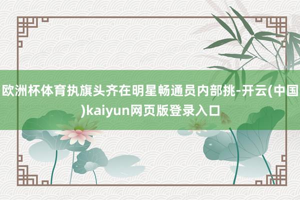 欧洲杯体育执旗头齐在明星畅通员内部挑-开云(中国)kaiyun网页版登录入口